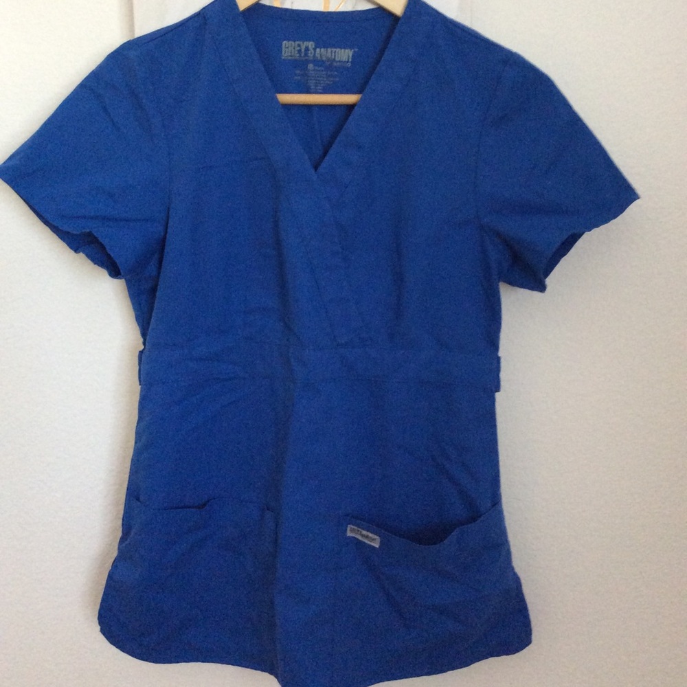 Greys Anatomy royal blue scrub top